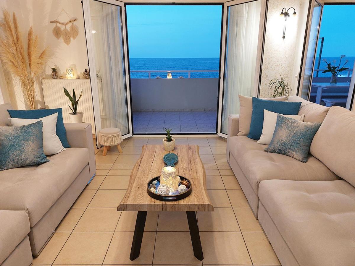 Amazing Beachfront Apartment In Hersonissos Exterior photo
